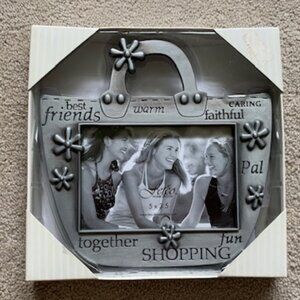FETCO PEWTER EXPRESSIONS FRIENDS PURSE frame 5x3.5 NWT